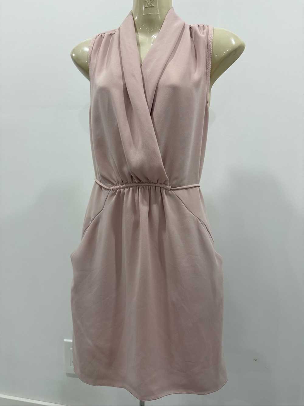 Bnwot Wilfred Sabine  Draped V-Neck Mini Dress in Blush